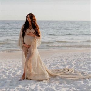 Anyuta Couture Luna Boho Maternity Gown- Luna Shimmer color